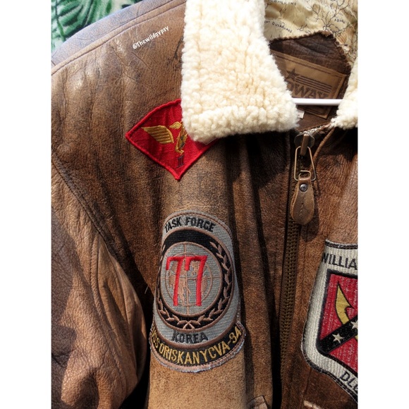 Sold 🌻 Vintage flying tigers heavy weight leather flight jacket - Picture 9 of 11